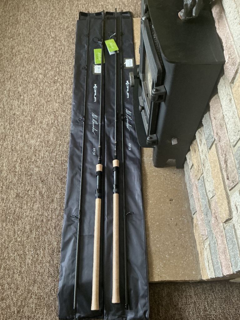 2 X Korum  all rounder 10ft 2.5 lb tc fishing rods