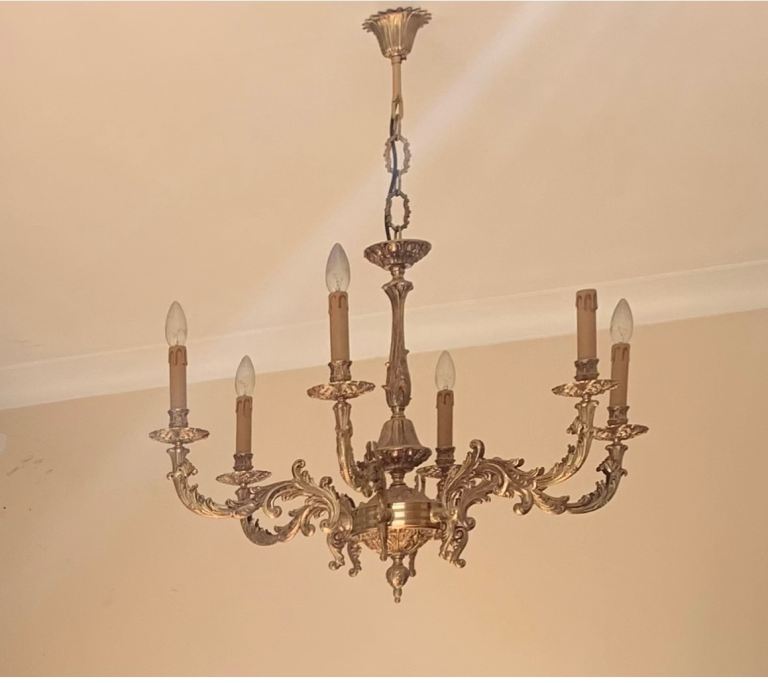 Gold light fitting chandelier 
