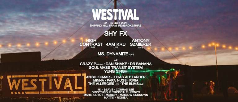 Full camping tickets for Westival 2026 (2–5 July, Pembrokeshire) 