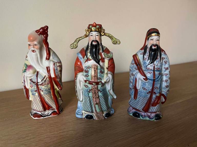 image for 3 Chinese God Figurines