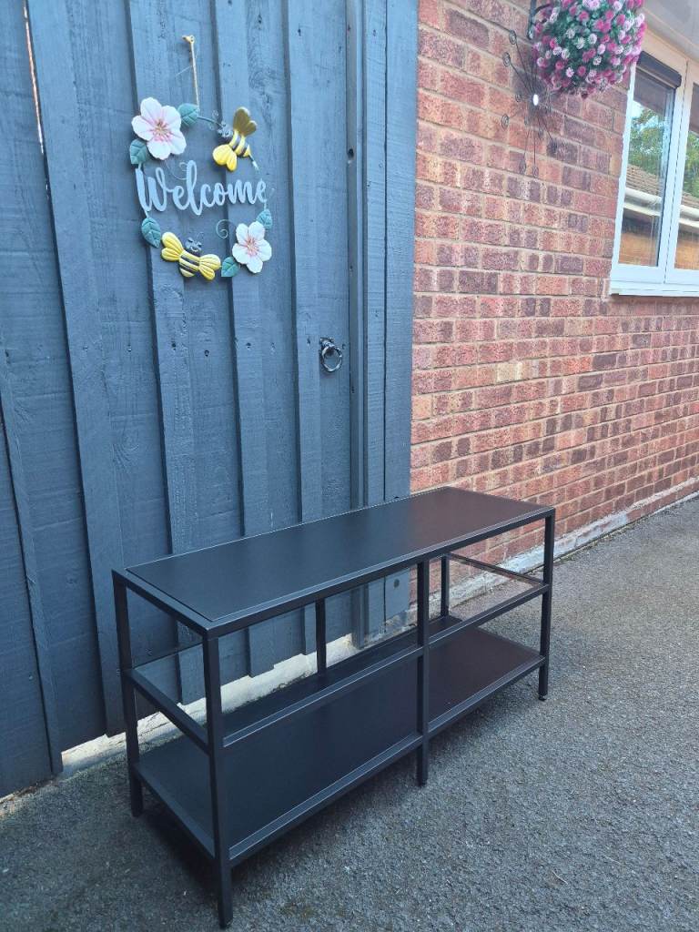Ikea Tv Stand with large storage boxes