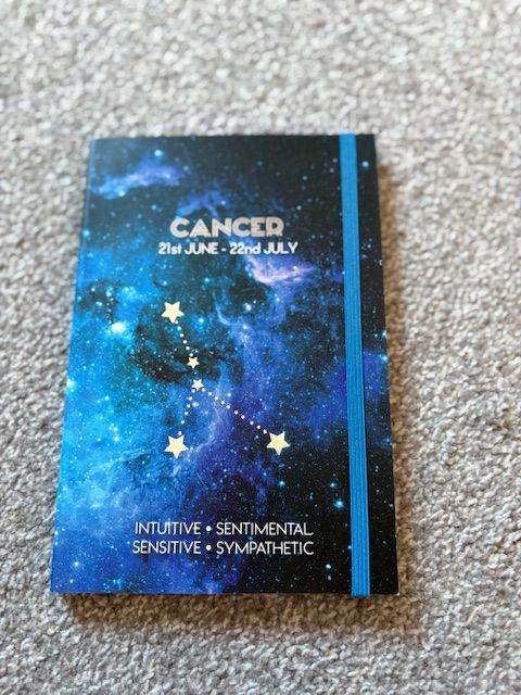 Notebook with Astrological Cancer Sign– New