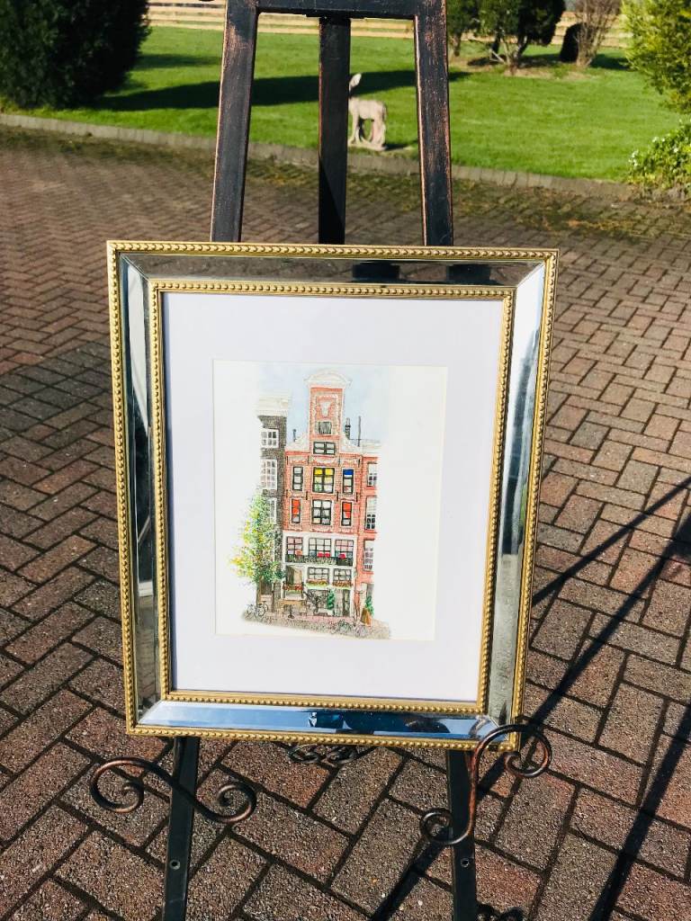 AMSTERDAM GOLD MIRROR FRAMED PICTURE