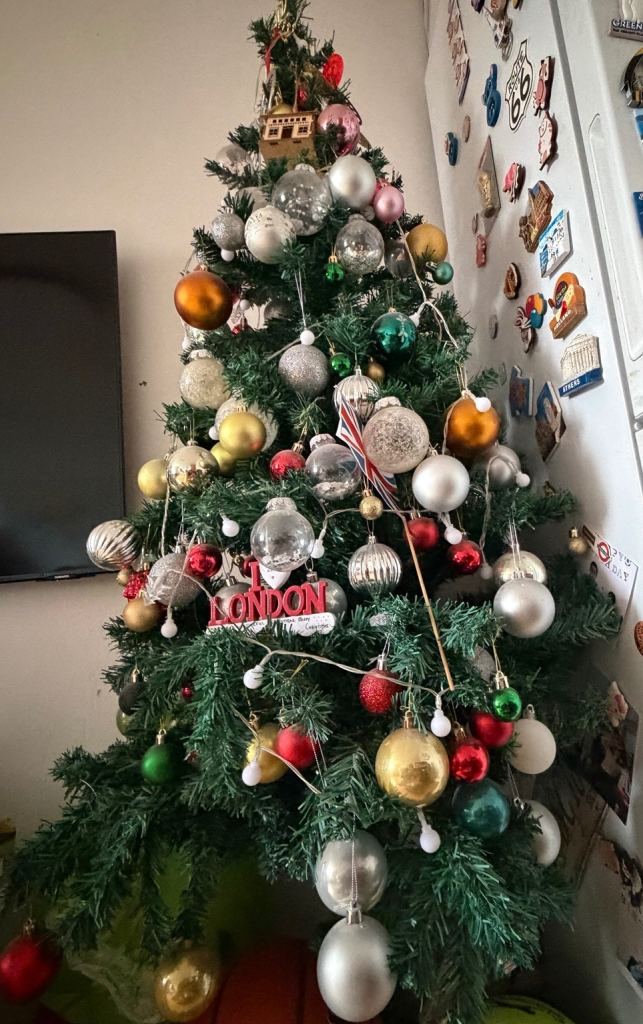 1.8m / 6ft Artificial Christmas Tree with Lights and Decorations – £50