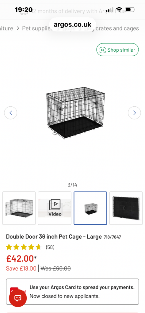 Large dog cage