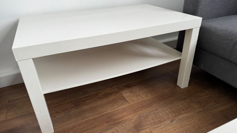 White coffee table 