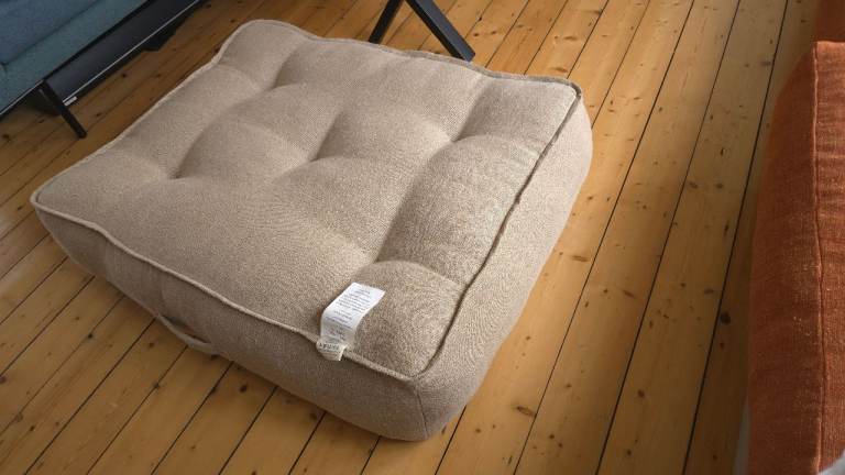 Big linen floor cushion by Loaf