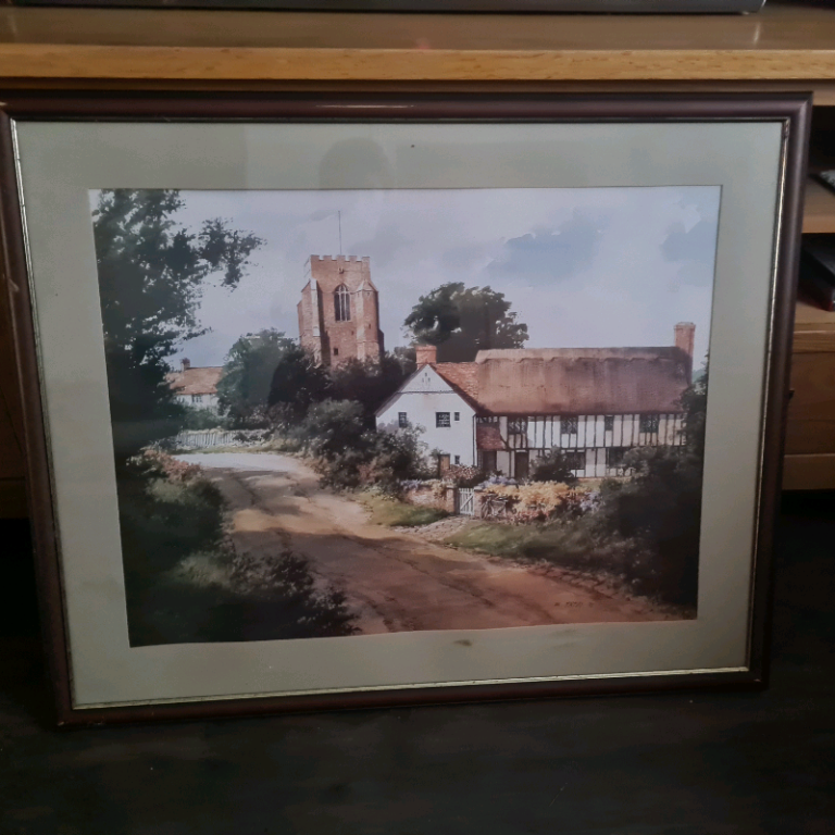 Large Quality wooden framed scenic picture 
