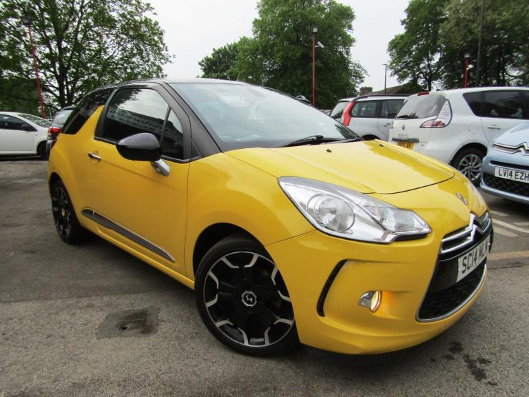 CITROEN DS3 1.6 HDI YELLOW 2 KEYS FULL SERVICE HISTORY 11 STAMPS £20 ROAD TAX