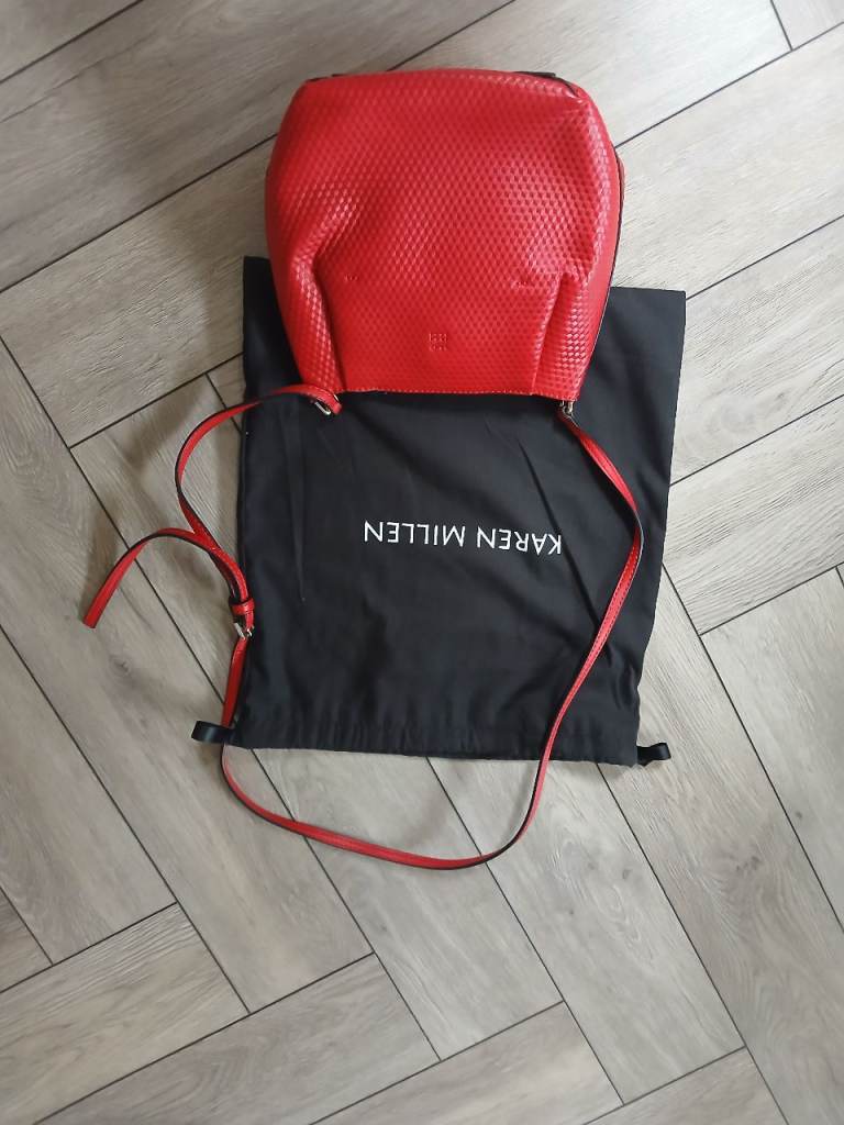 Karen Millen Red Leather Shoulder Bag – As Good As New