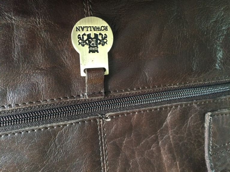 Rowallan leather shoulder/ tote bag, dark brown never used 