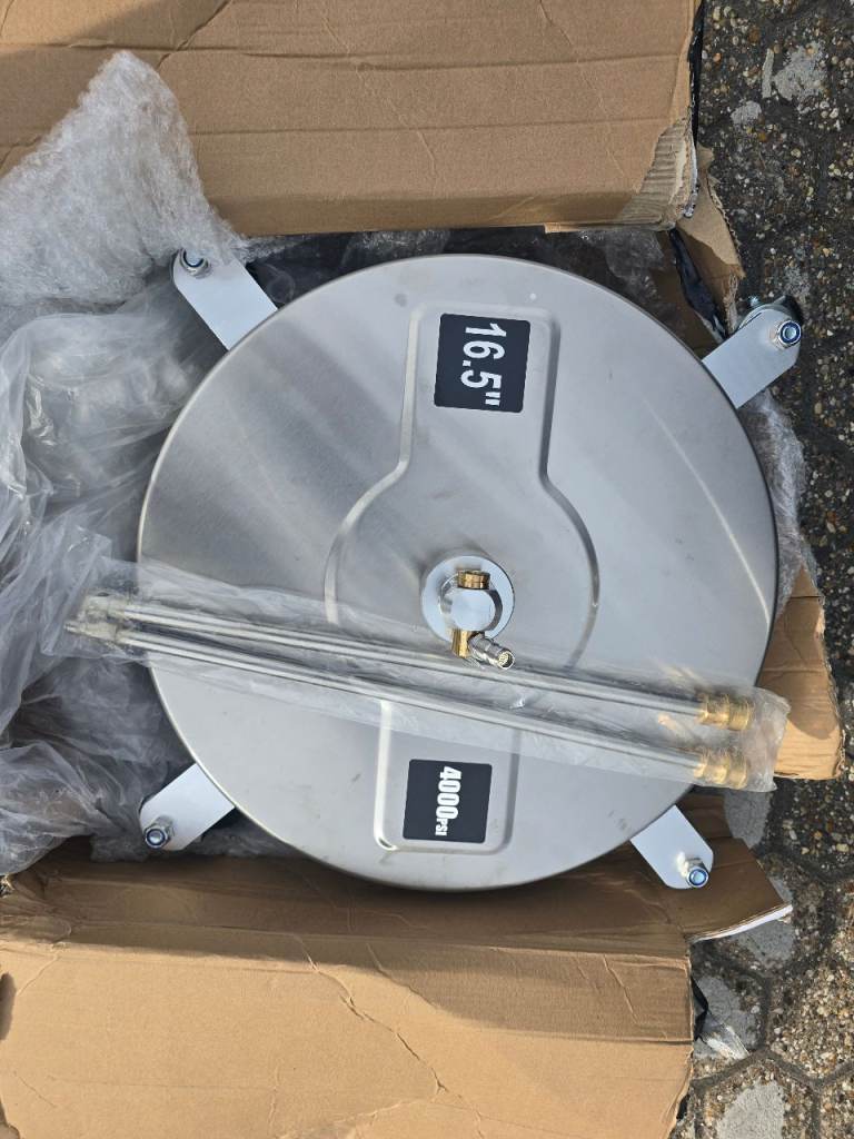 1/4" 4000 psi Stainless Steel 16.5" Pressure Washer surface patio rotary jet Wheels quick connect