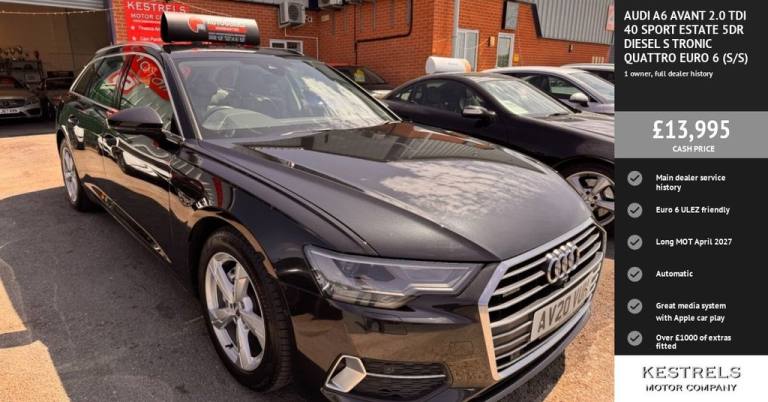 2020 Audi A6 Avant 2.0 TDI 40 Sport Estate 5dr Diesel S Tronic quattro Euro 6 (s/s) (204 ps) Esta...
