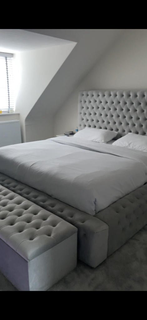 Bed with blanket box and mattress