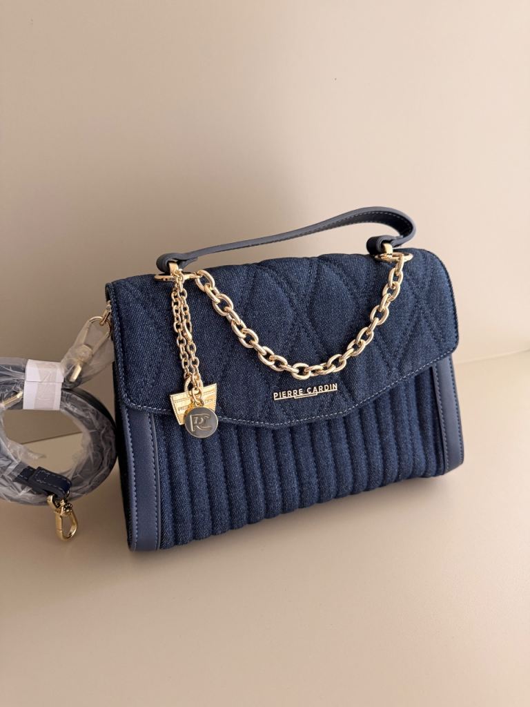 Pierre Cardin hand bag denim