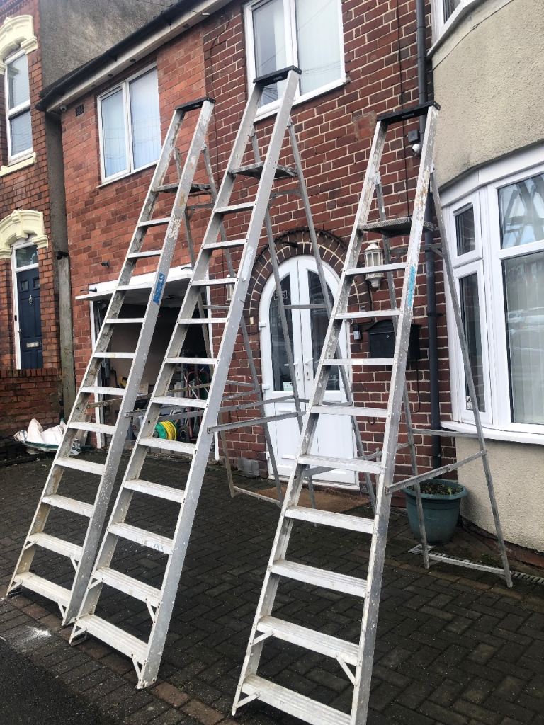 3 X TALL LADDERS