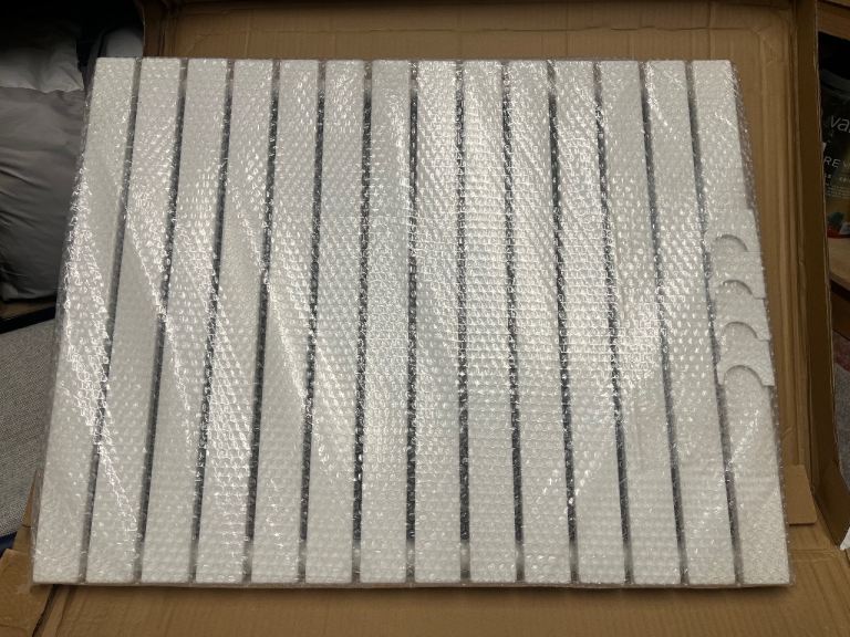 New white designer horizontal radiator 635 x 826