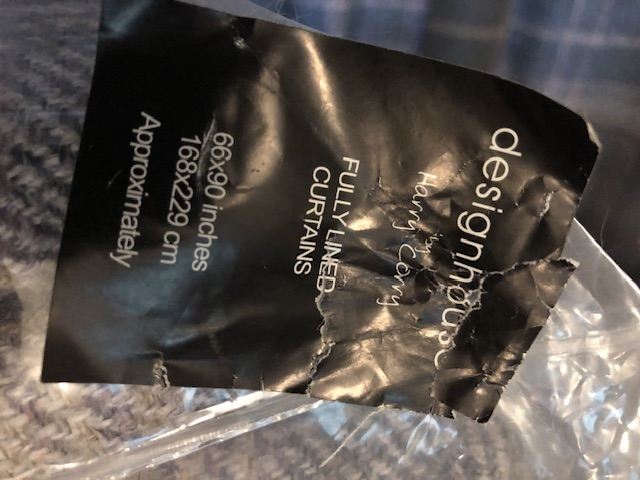 Designhouse Harry Corry Fully Lined Curtains - 66x90 Inches NEW