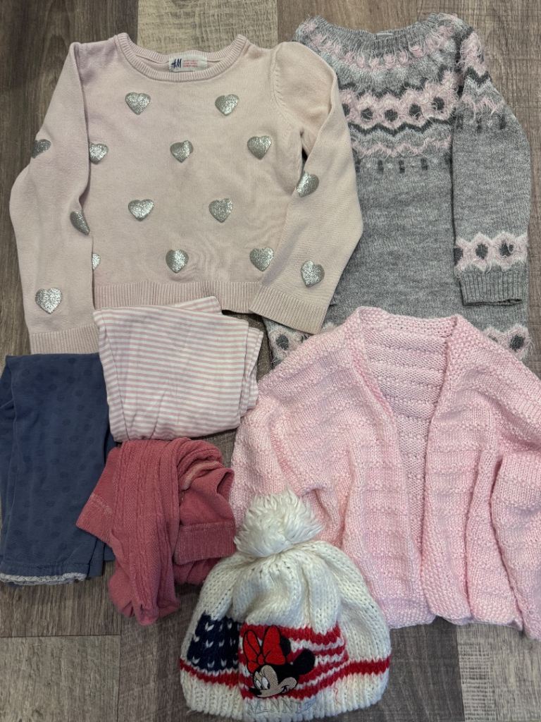 Girls clothes bundle age 2-3 Disney H&M jumper cardigan leggings hat