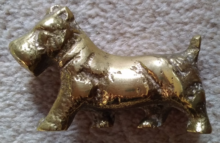 Solid Brass Scottie Dog