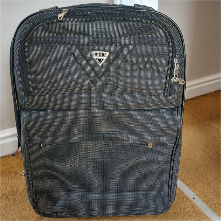 Grey/Mottled Antler Expanding Suitcase.
