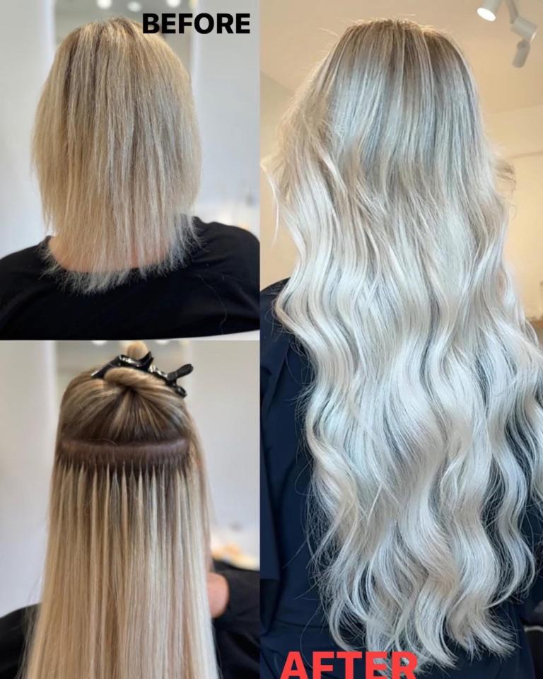 hair extensions installation using different methods 