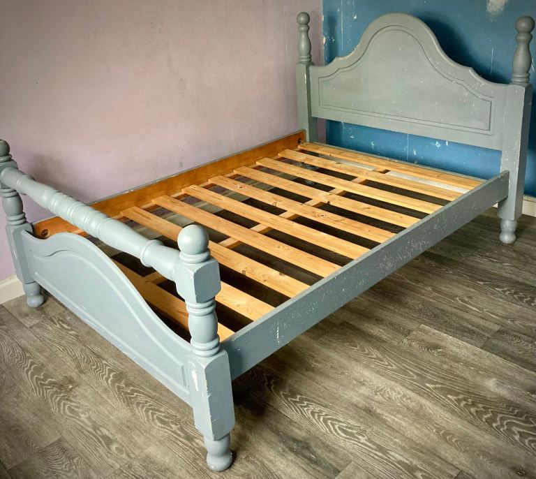 image for Hand Painted Double Bed Frame Up-cycle project 