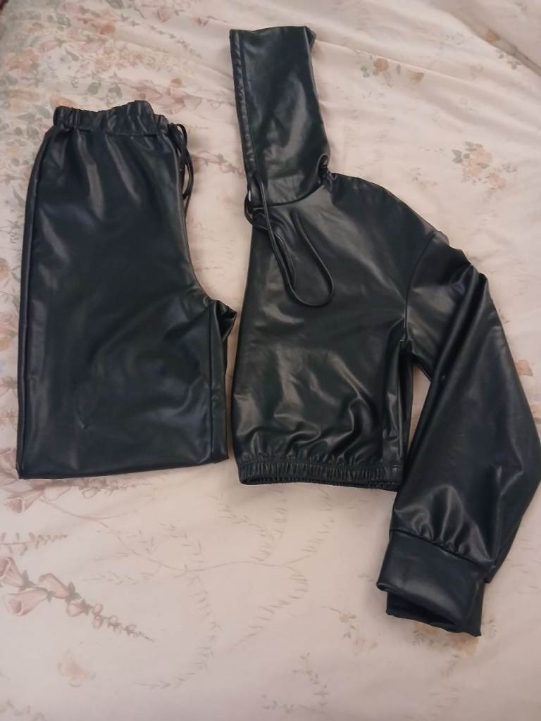 Faux Leather Co Ord Womens