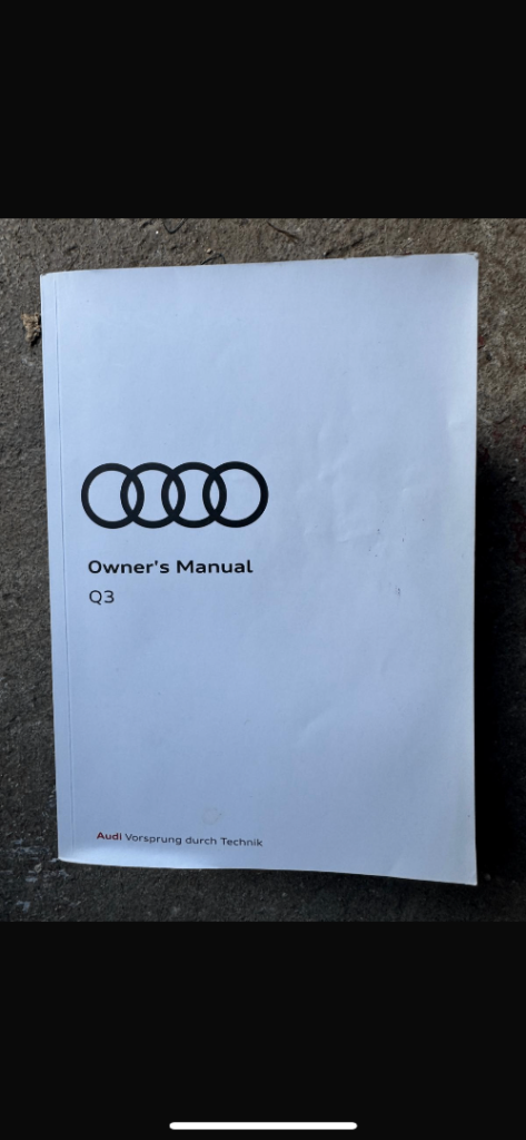 Audi Q3 2021 onwards owners manual