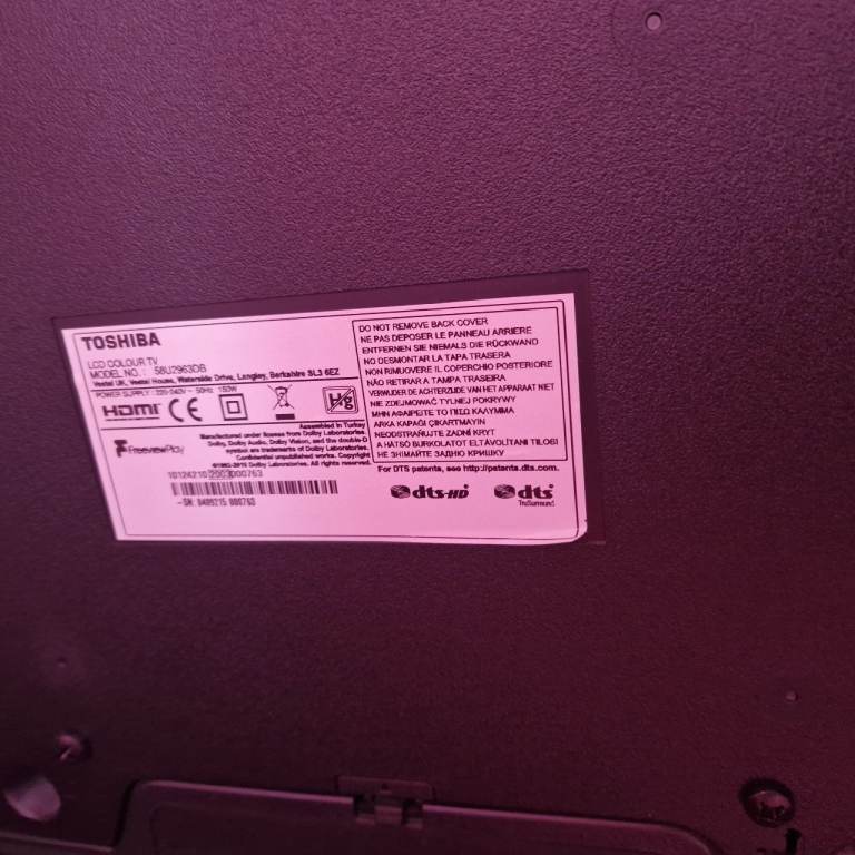 Toshiba 55" smart tv