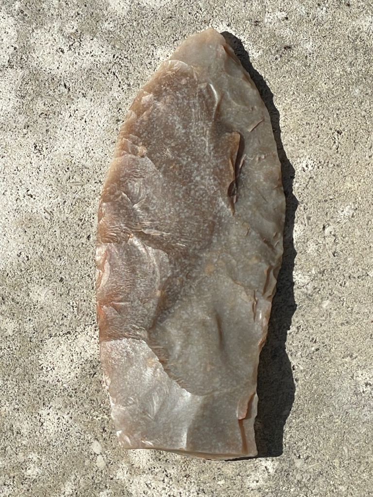 Neolithic large flint knapped tool 