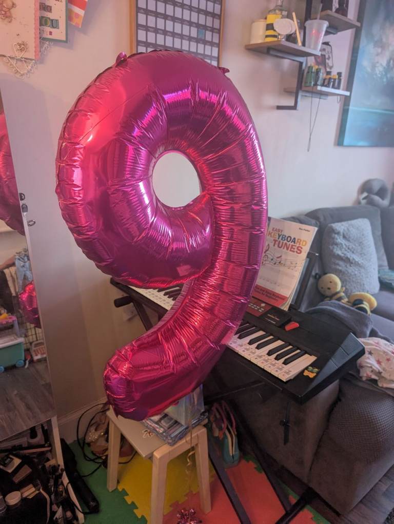 Large Pink Number 9 Foil Balloon – As Good As New