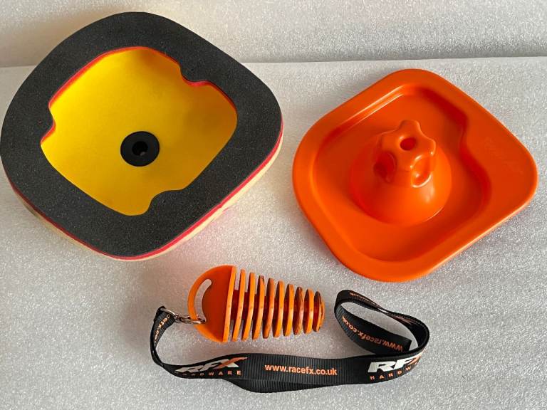 KTM SXF 250 350 450 air box wash cover exhaust plug bung and air filter 2011-15
