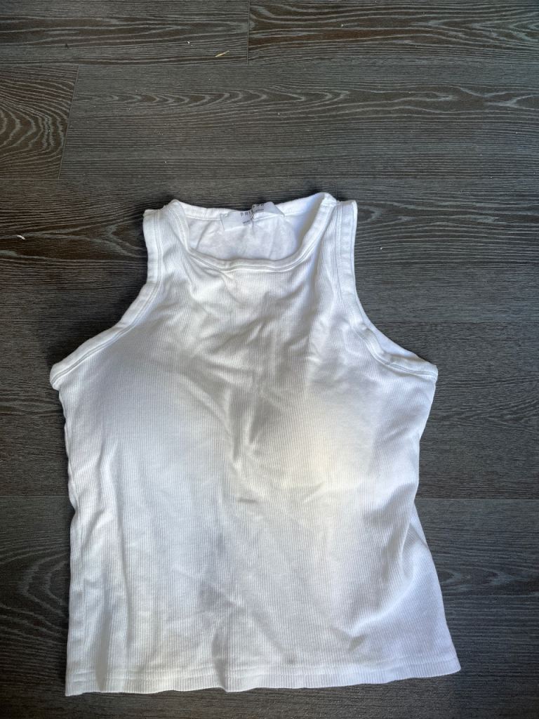 White Cotton Vest Top – Good Condition
