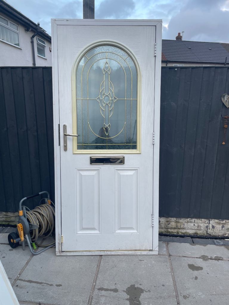 white pvc composite door 