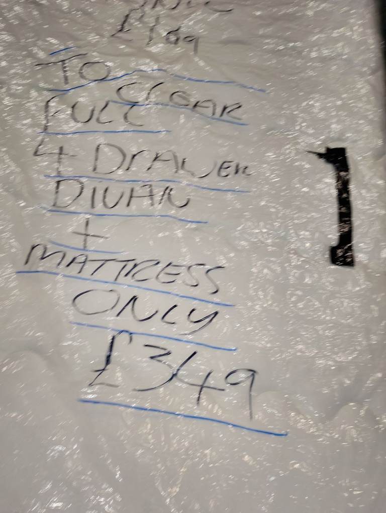 Ex display model 6f supperkingsize 4 drawers divan & mattress only £349