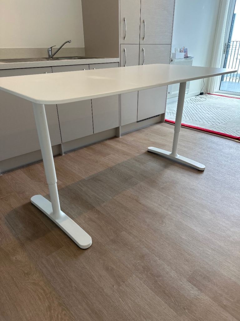 Ikea BEKANT Desk 160 x 80 cm White Adjustable