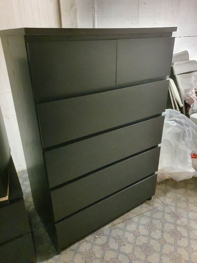 Ikea malm black drawer
