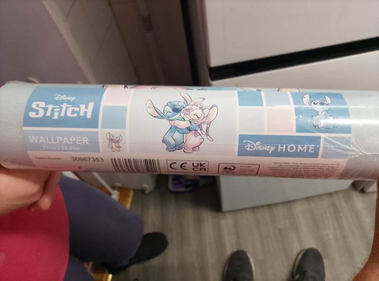 Disney Stitch & angel wallpaper roll