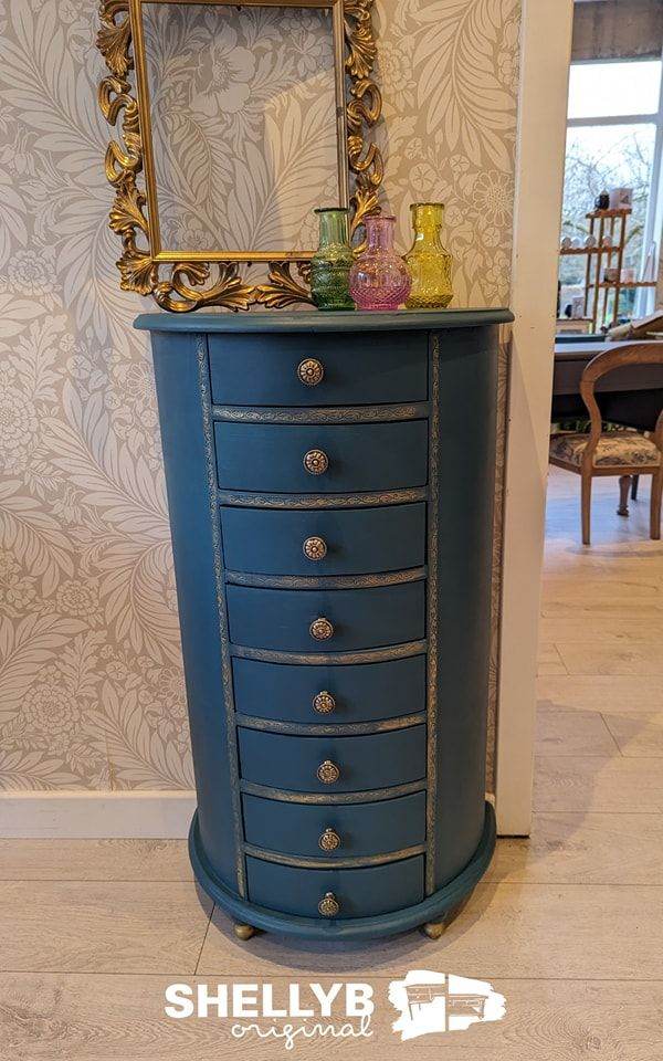 Vintage bow fronted drawers