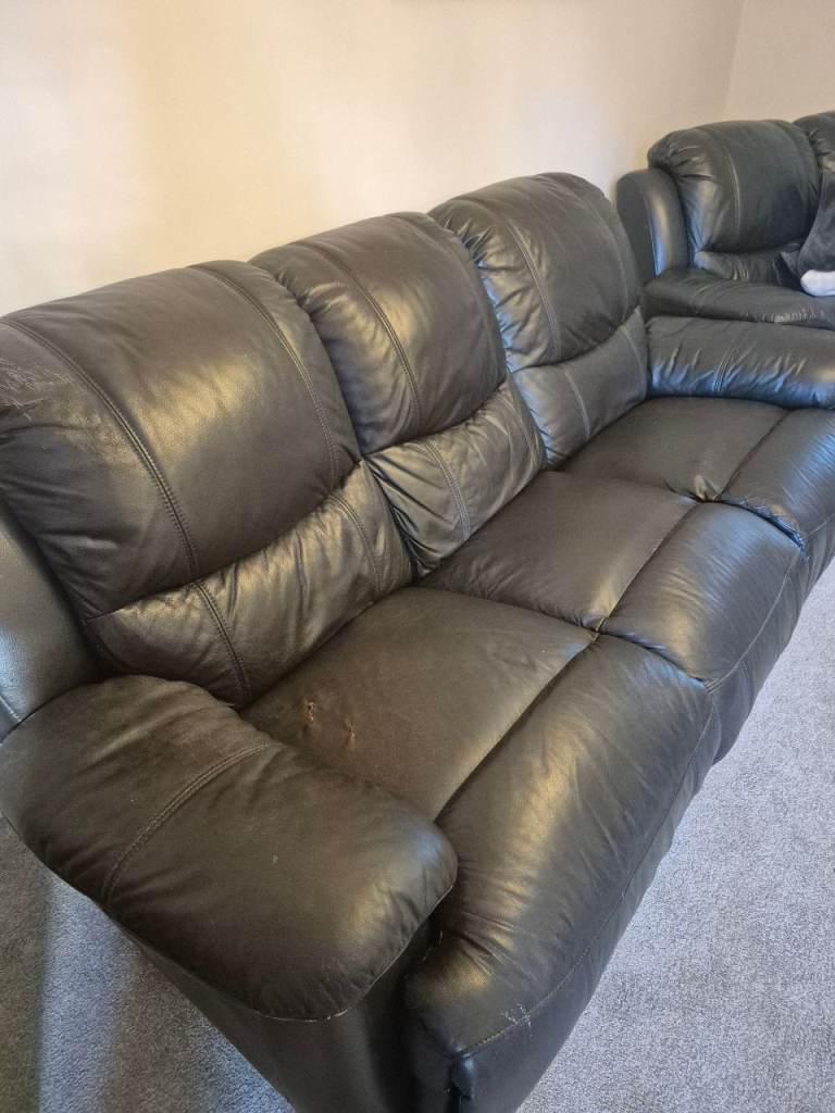 3 seater leather sofa free