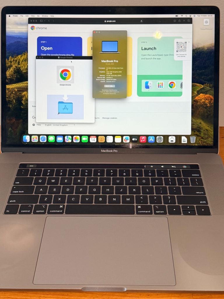 MacBook Pro 15 inches 2019 Kaur i9 16 GB RAM 500 SSD