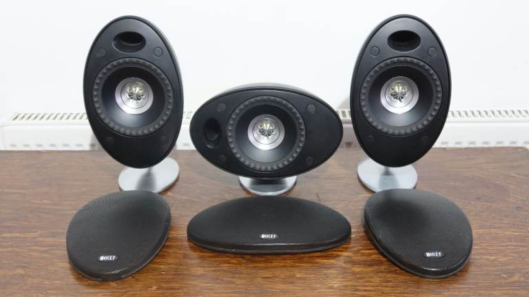 2 x Kef Egg 301 Satellite/Surround Speakers & 1 x 301C Centre - Fully Working