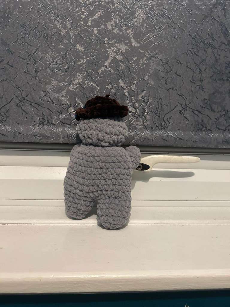 Soft croteched bee and gray monster plushies handmade by 13 yr old girl ...