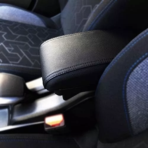 Dual-Layer Black Leather Armrest – Peugeot 2008