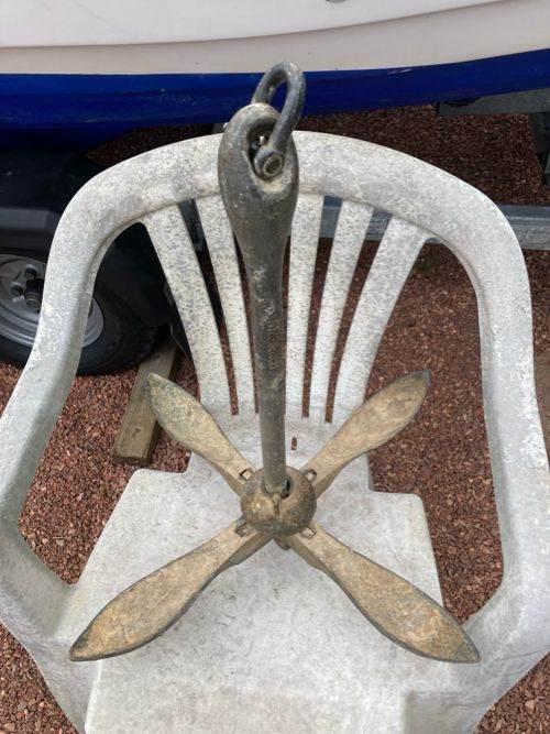 Galvanised Boat Anchor - Folding Type, Good Condition