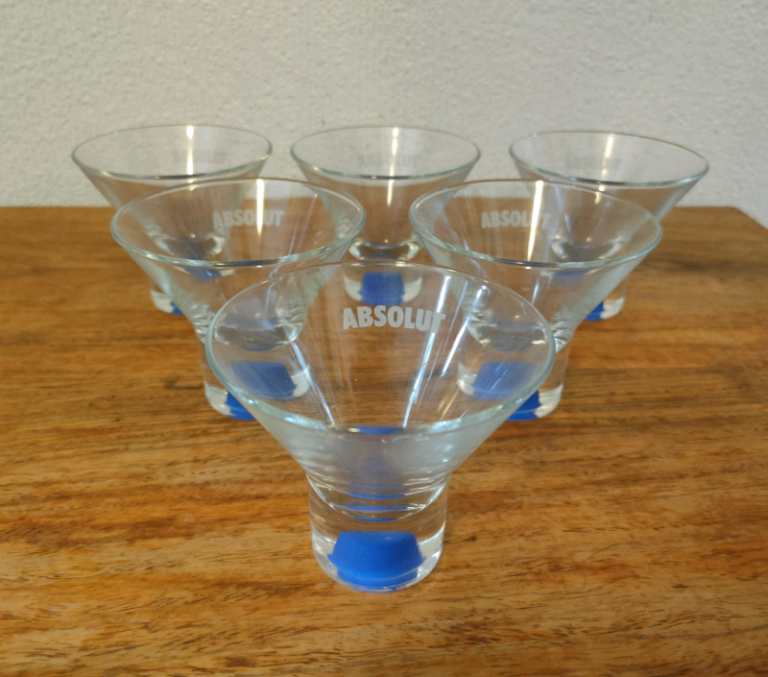 Set of 6 Absolut Vodka 'Absolutini' Glasses