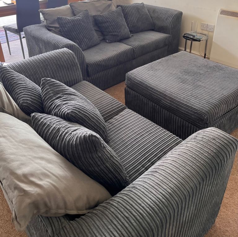 3 seater sofa , 2 seater sofa and foot stall