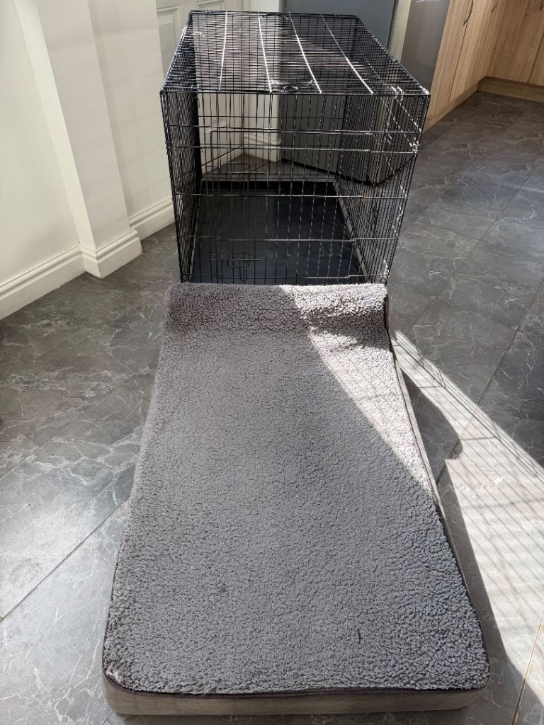 Large Dog Crate and Orthopaedic Foam Bed