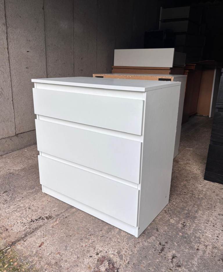 image for Ikea kullen white chest of drawers 